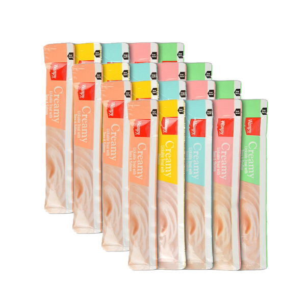 تشویقی گربه ونپی مدل 5 طعم مالتی میکس وزن 280 گرم بسته 20 عددی