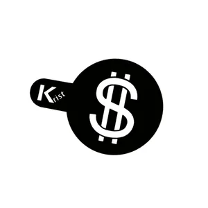 شابلون تزیین قهوه مدل DOLLAR