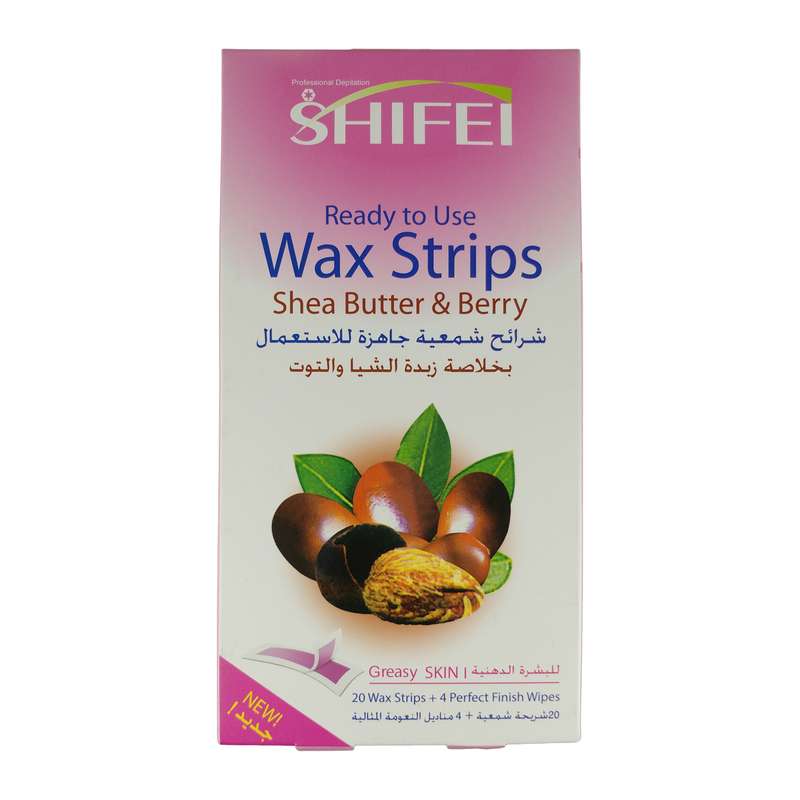 نوار موبر بدن شیفی مدل Shea Butter & Berry بسته 20 عددی