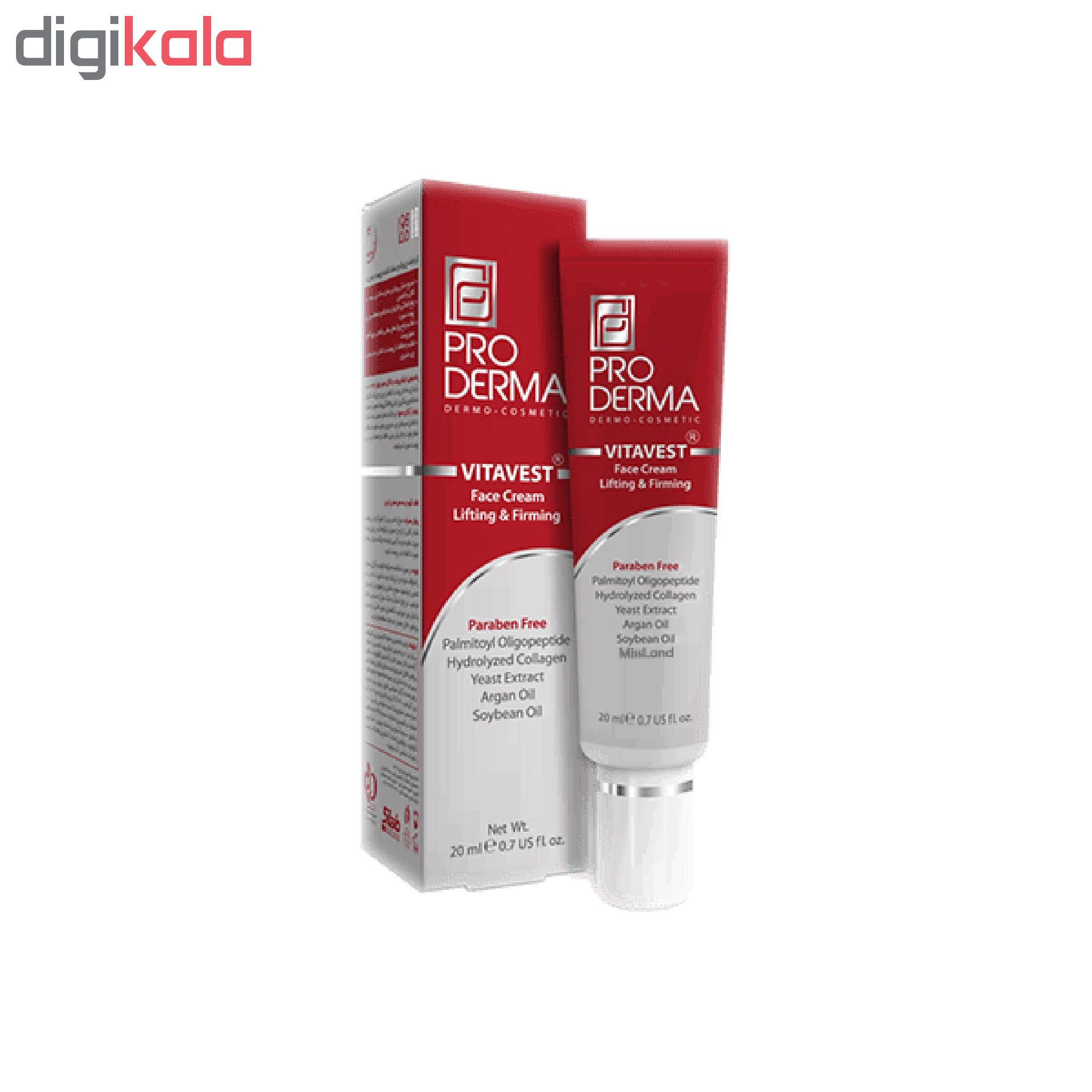 کرم سفت کننده پوست پرودرما سری Vitavest مدل lifting And Firming حجم 40 میلی لیتر