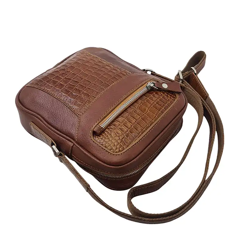 کیف دوشی زنانه مدل آفاق چرم طبیعی گاوی کد S-660