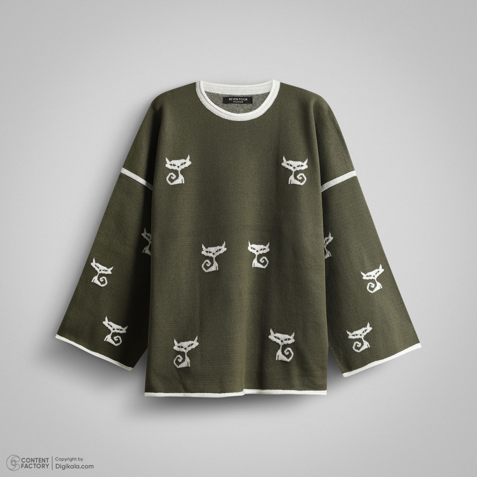 پلیور یقه گرد زنانه سون پون مدل w203 -  - 8