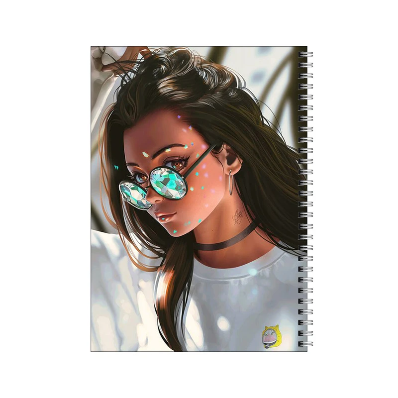 دفتر مشق 100 برگ بامبیلیپ طرح دختر و عینک  آفتابی کد 4612939