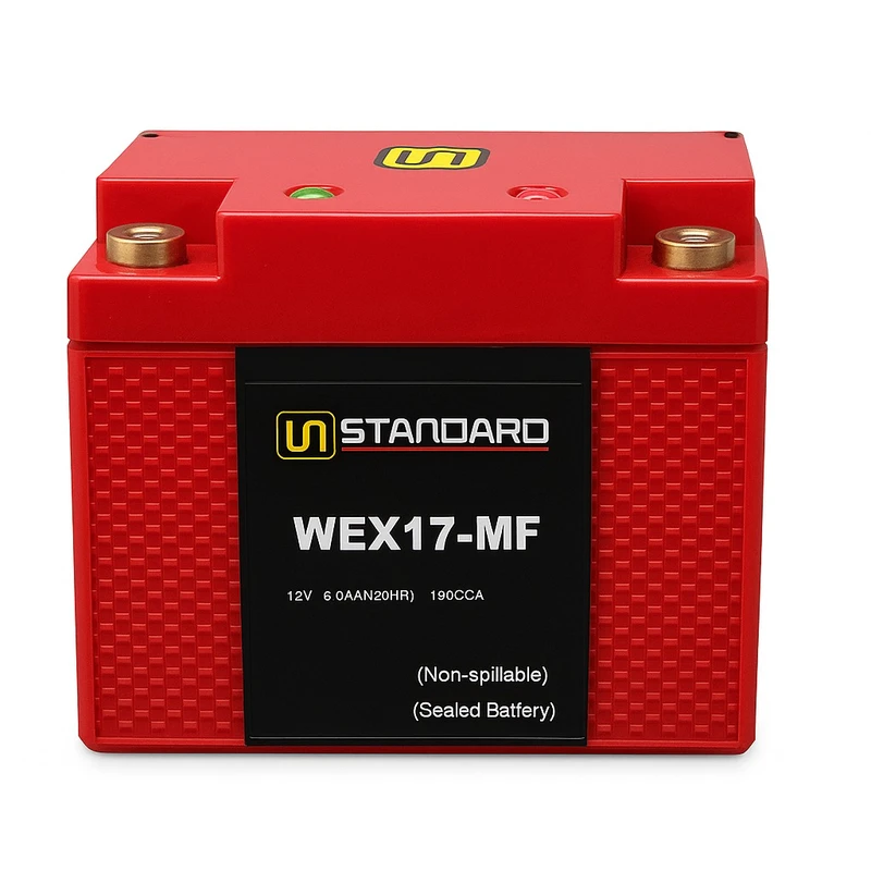 باتری موتورسیکلت 12 ولت 7 آمپر دبلیو استاندارد مدلWEX1L7-MF