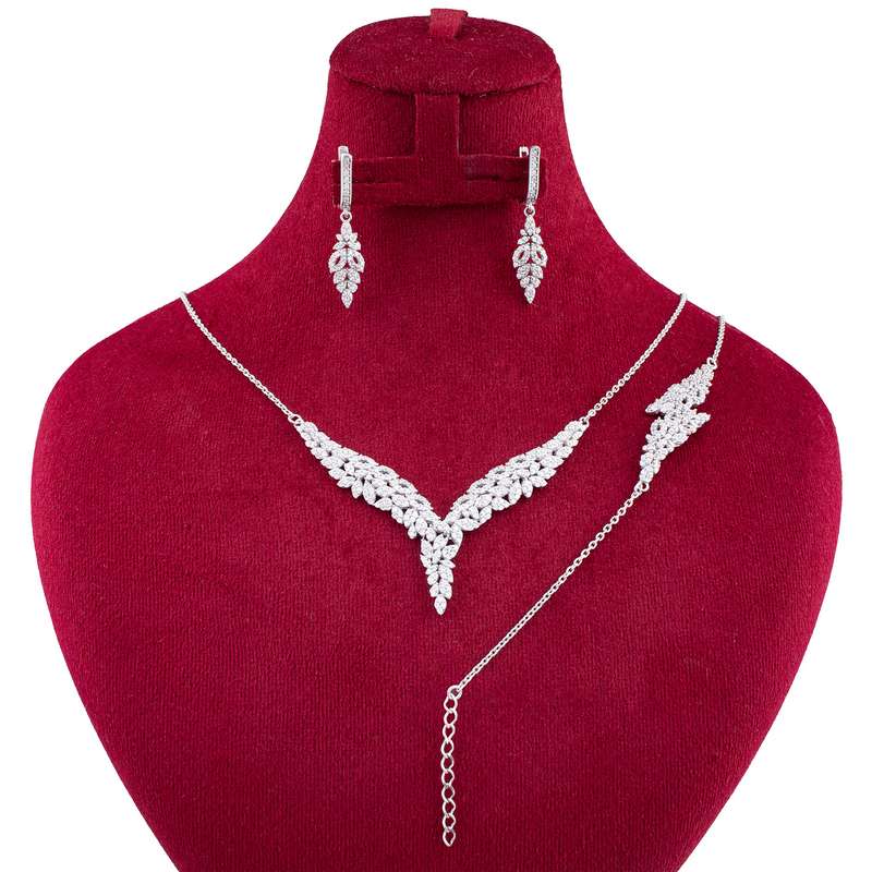 نیم ست نقره زنانه مدل آمیتیس AMT-N209