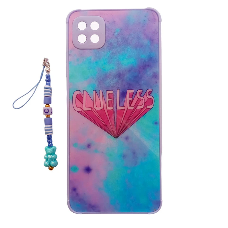 کاور طرح لیزری مدل تدی کد A10131 مناسب برای گوشی موبایل سامسونگ Galaxy A22 5G به همراه بند آویز