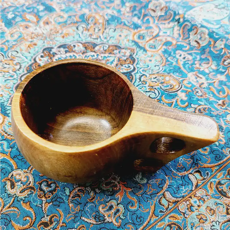 لیوان چوبی مدل کوکسا چوب گردو کد AS1421