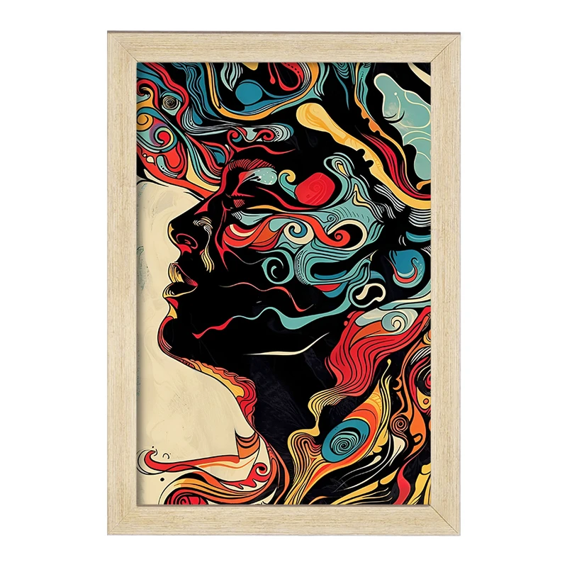 تابلو خندالو مدل انسان انتزاعی کد F4669