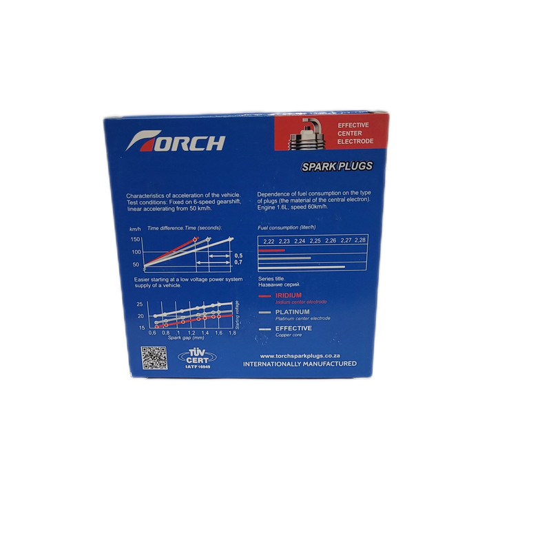 قیمت و خرید شمع خودرو تورچ مدل تک پلاتین پایه کوتاه کد K6RTC بسته 4 عددی