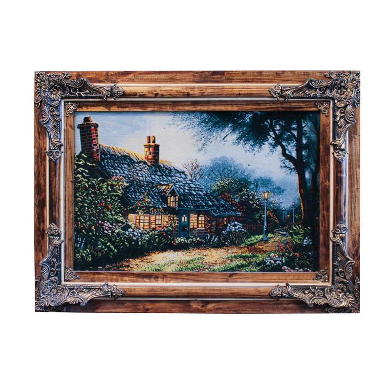 تابلو فرش دستباف مدل کلبه جنگلی کد 547