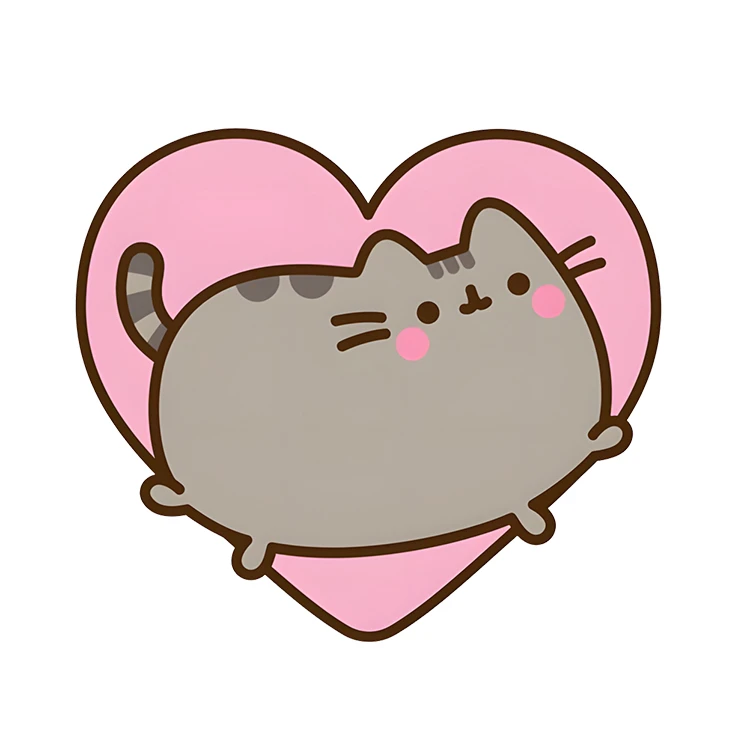 استیکر پارچه و لباس پاد آفرین مدل کارتونی طرح گربه کیوت فانتزی کد S4022