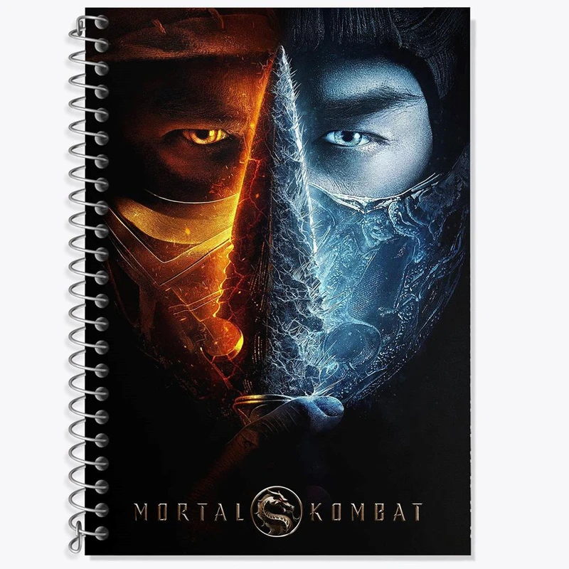 دفتر زبان 50 برگ خندالو مدل سه خط طرح بازی مورتال کمبت Mortal Kombat کد 29791