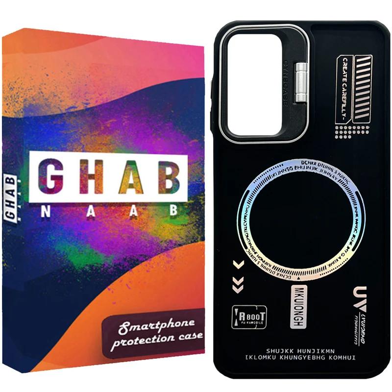 کاور قاب ناب مدل استند دار طرح مگ سیف مناسب برای گوشی موبایل سامسونگ Galaxy A05s