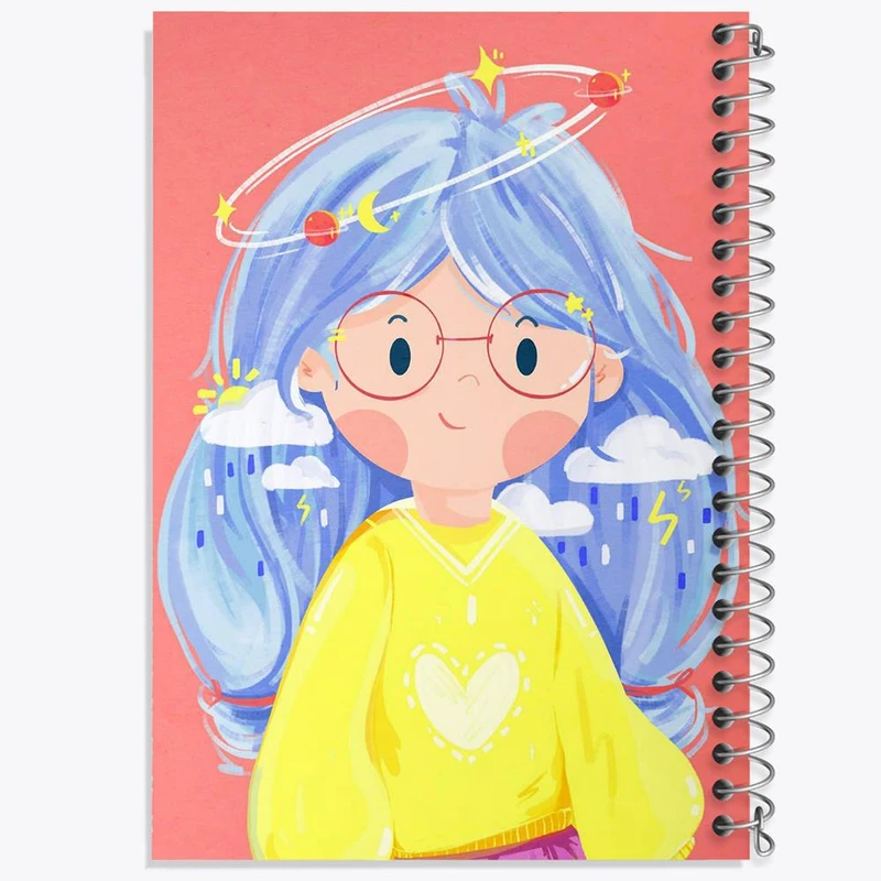 دفتر نت موسیقی 50 برگ خندالو مدل دخترانه فانتزی کد 25708