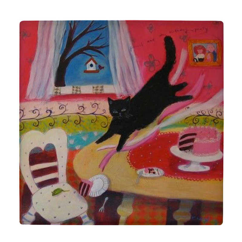  زیر لیوانی طرح نقاشی گربه و میز ناهار خوری کد 6189034_5555