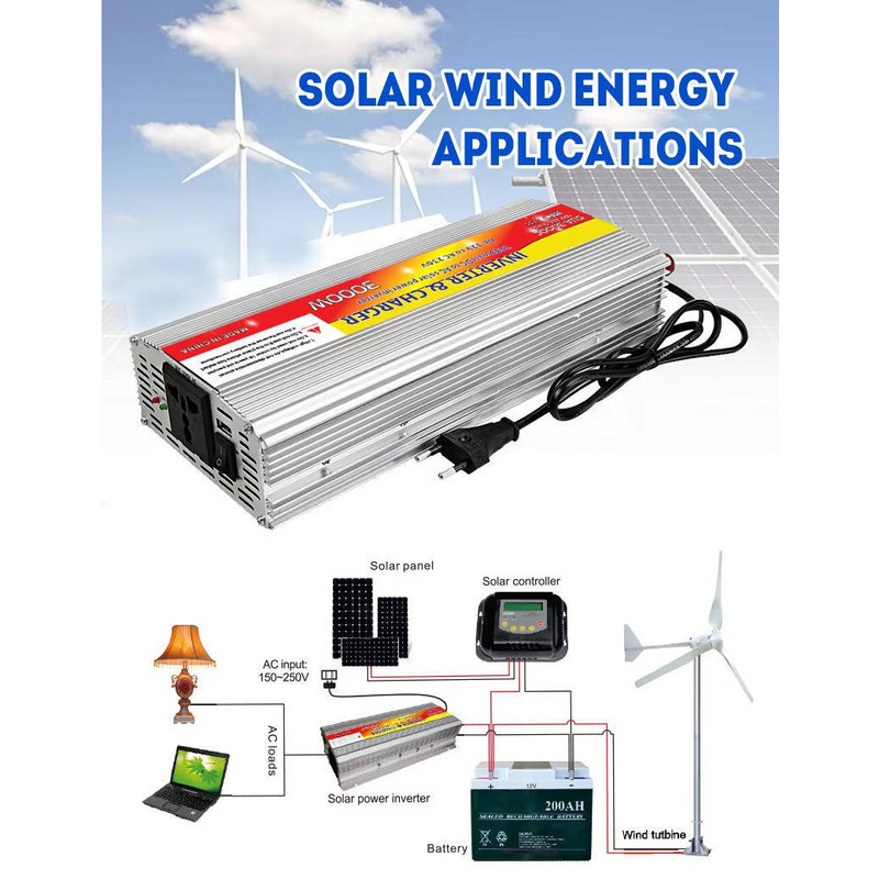 اینورتر و شارژر مدل SUA-3000C ظرفیت 3000 وات