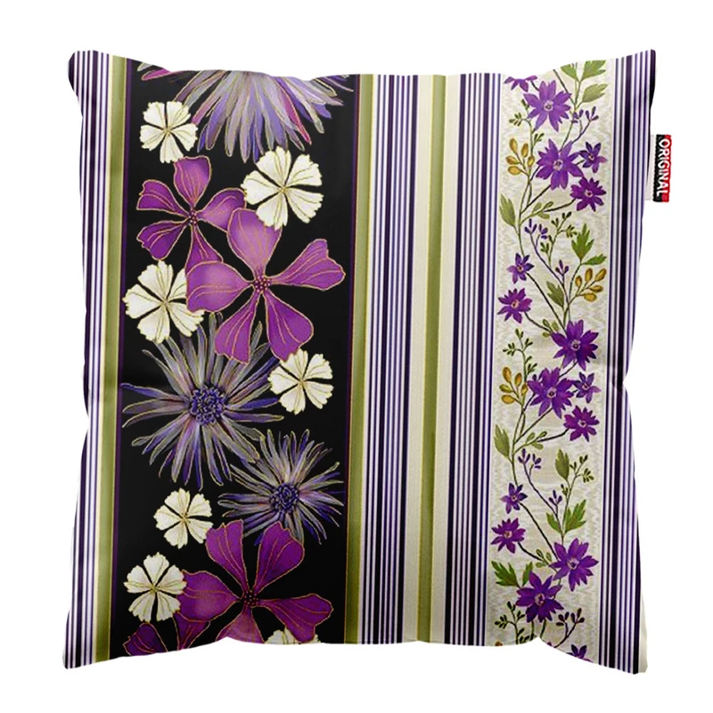 کوسن پاد آفرین طرح گل کد 2313 سایز 30*30 سانتی متر