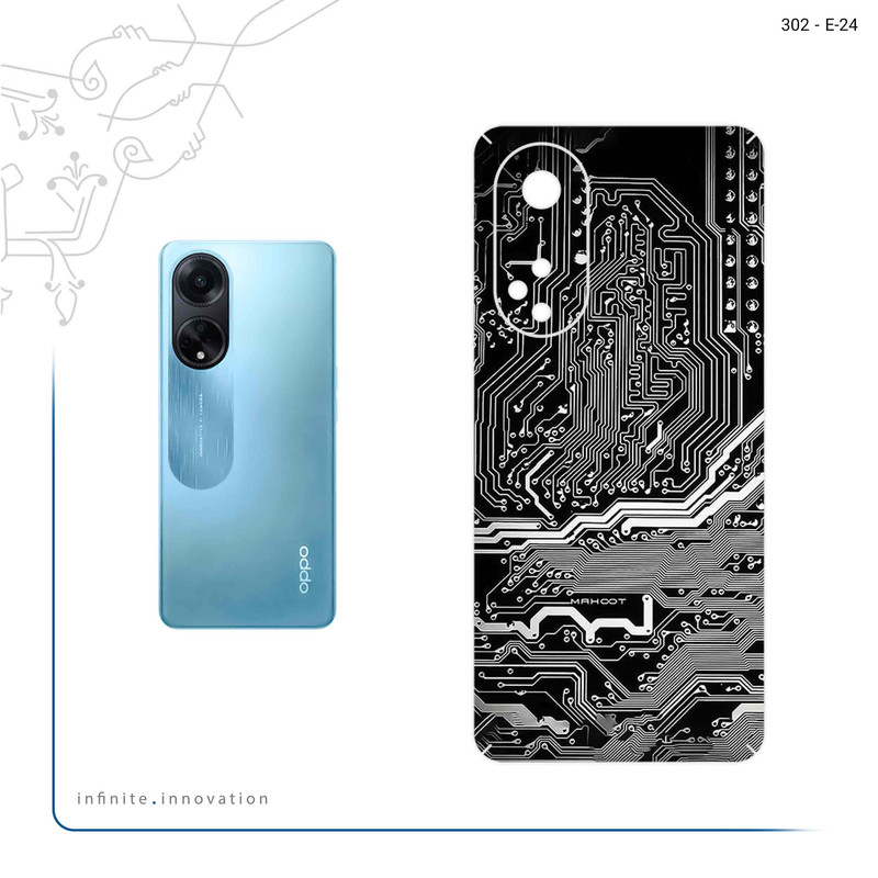 برچسب پوششی ماهوت مدل Black_Printed_Circuit_Board مناسب برای گوشی موبایل اپو A98