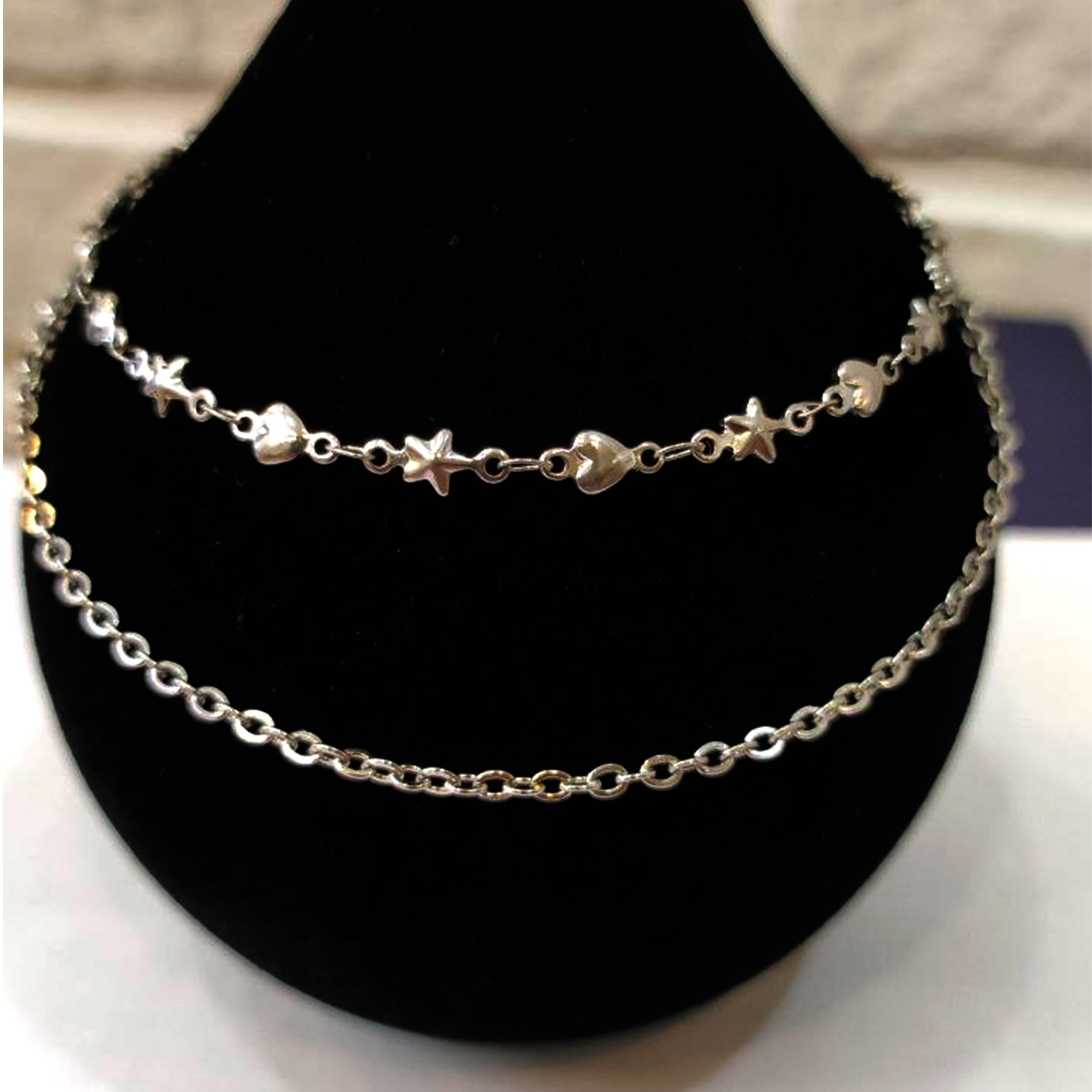 پابند زنانه مدل قلب و ستاره