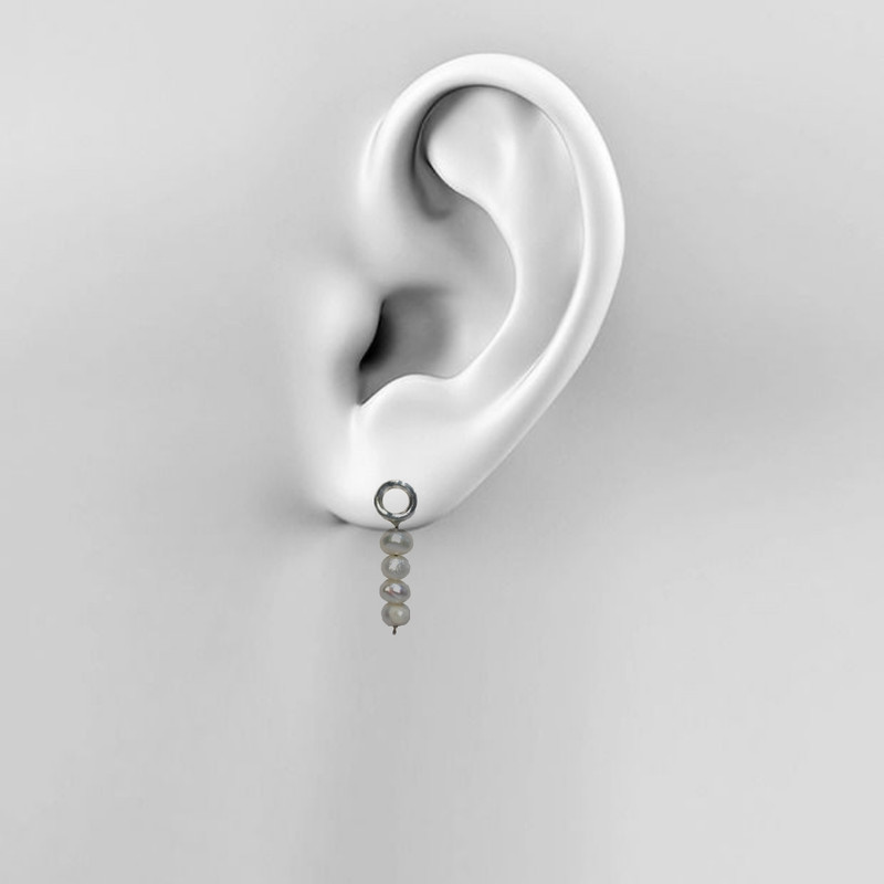 گوشواره نقره زنانه مدل مروارید G007