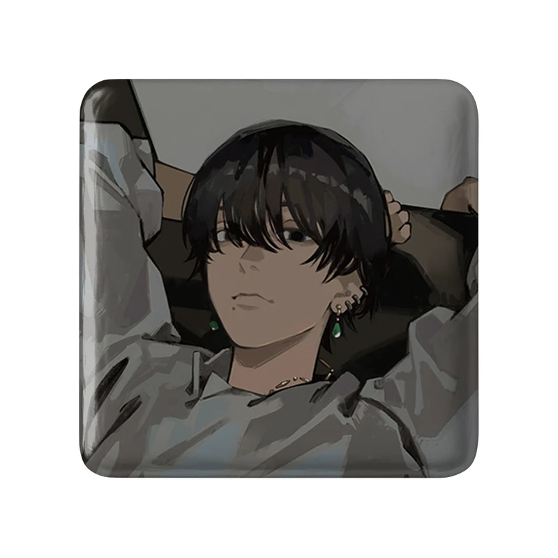 مگنت خندالو طرح یوشیدا انیمه مرد اره ای Chainsaw Man  مدل مربعی کد 22347