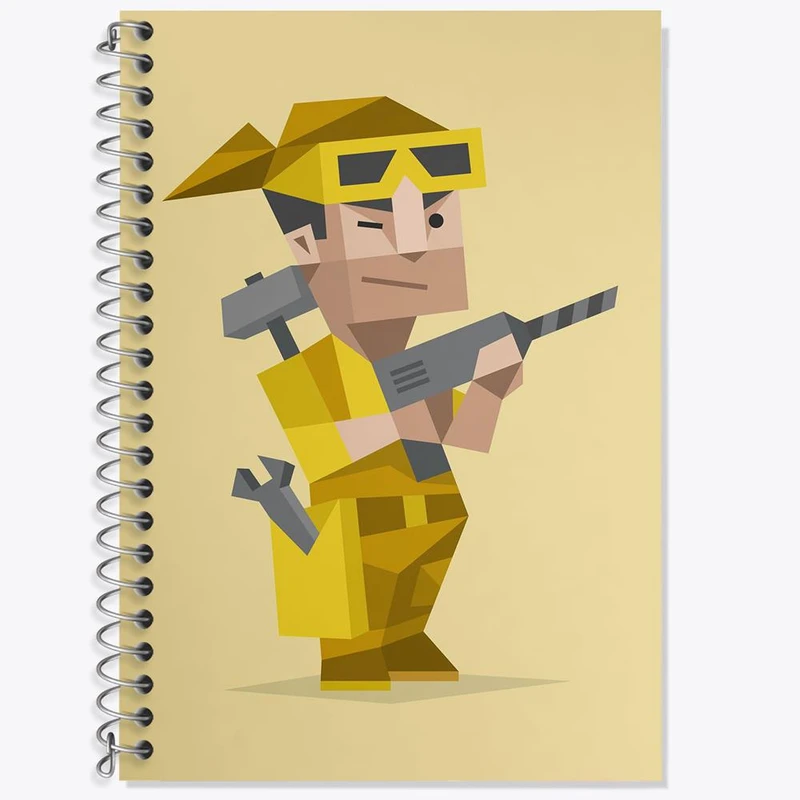 دفتر زبان 50 برگ خندالو مدل دو خط طرح تایپ شخصیتی چیره دست ISTP کد 7716