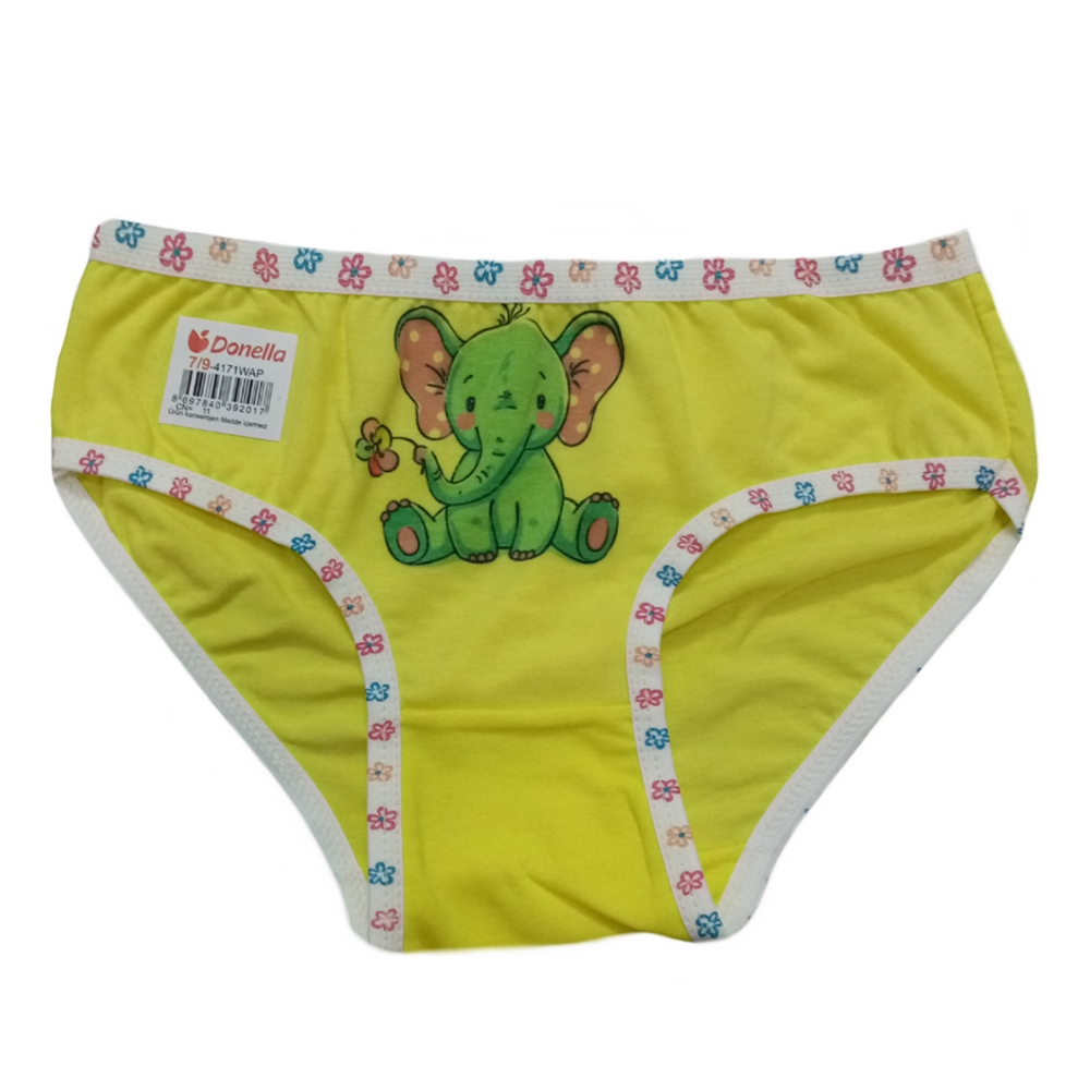 شورت دخترانه مدل فیل رنگ زرد