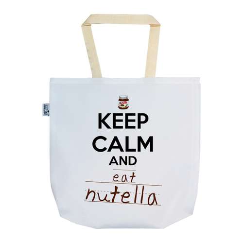 ساک خرید ترمه طراحان ایده مدل keep calm and eat nutella کد cfp1506 L 