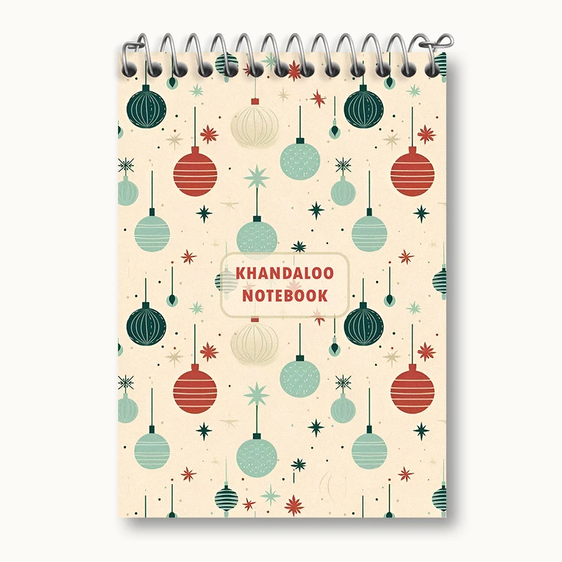دفتر یادداشت 50 برگ خندالو طرح پترن کریسمسی کد N5830