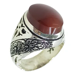 انگشتر نقره مردانه سلین کالا مدل عقیق کد ce-As212