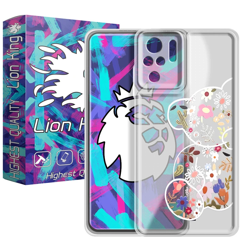  کاور لاین کینگ مدل خرس گل گلی مناسب برای گوشی موبایل شیائومی Redmi Note10/10S