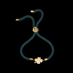 دستبند طلا 18 عیار زنانه الن نار مدل گل کد N9621