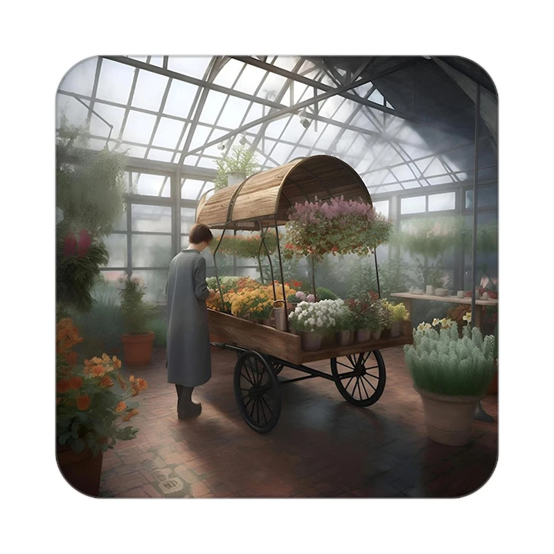 زیر لیوانی کاکتی طرح گل مدل mp19755