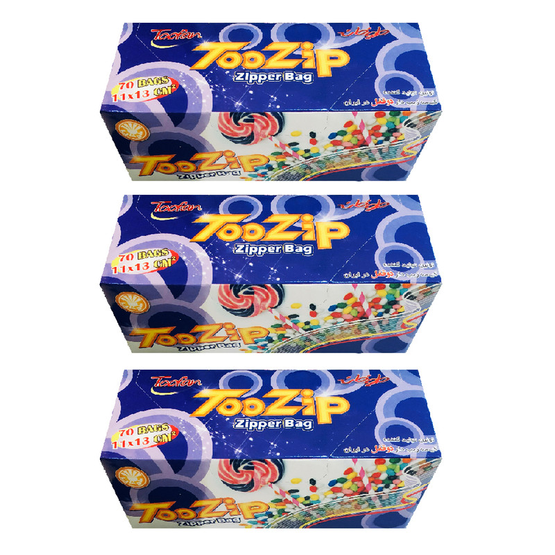 کیسه زیپ دار طوفان کد X-371 سه بسته 70 عددی