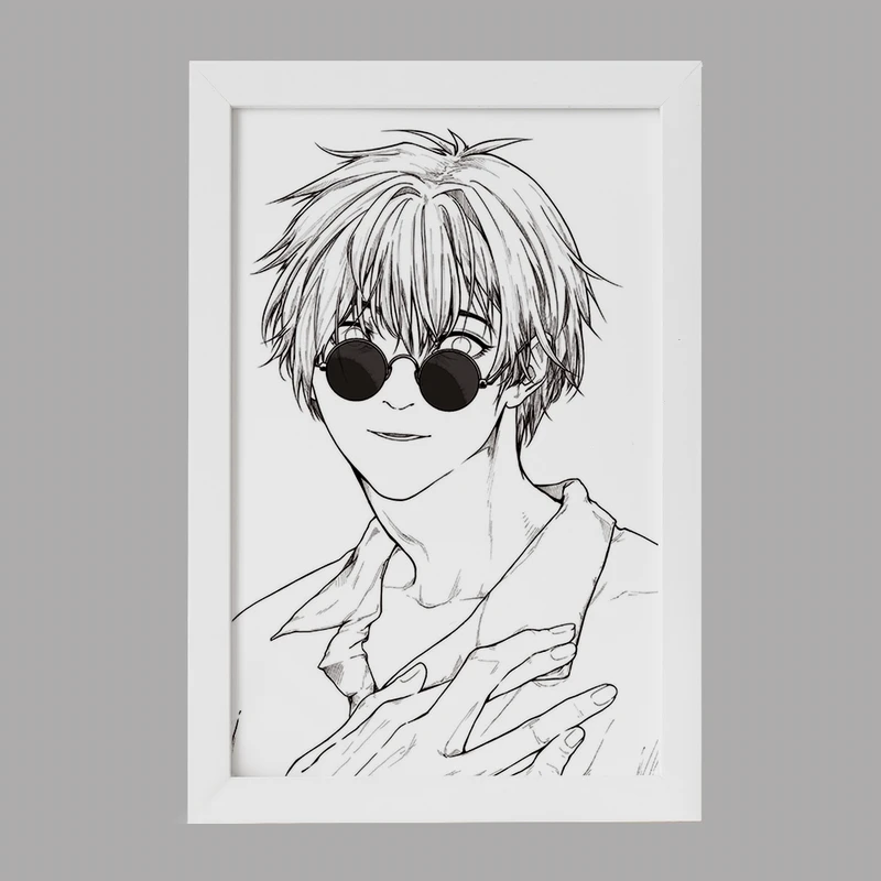 تابلو خندالو مدل انیمه جوجوتسو کایزن کد F1682