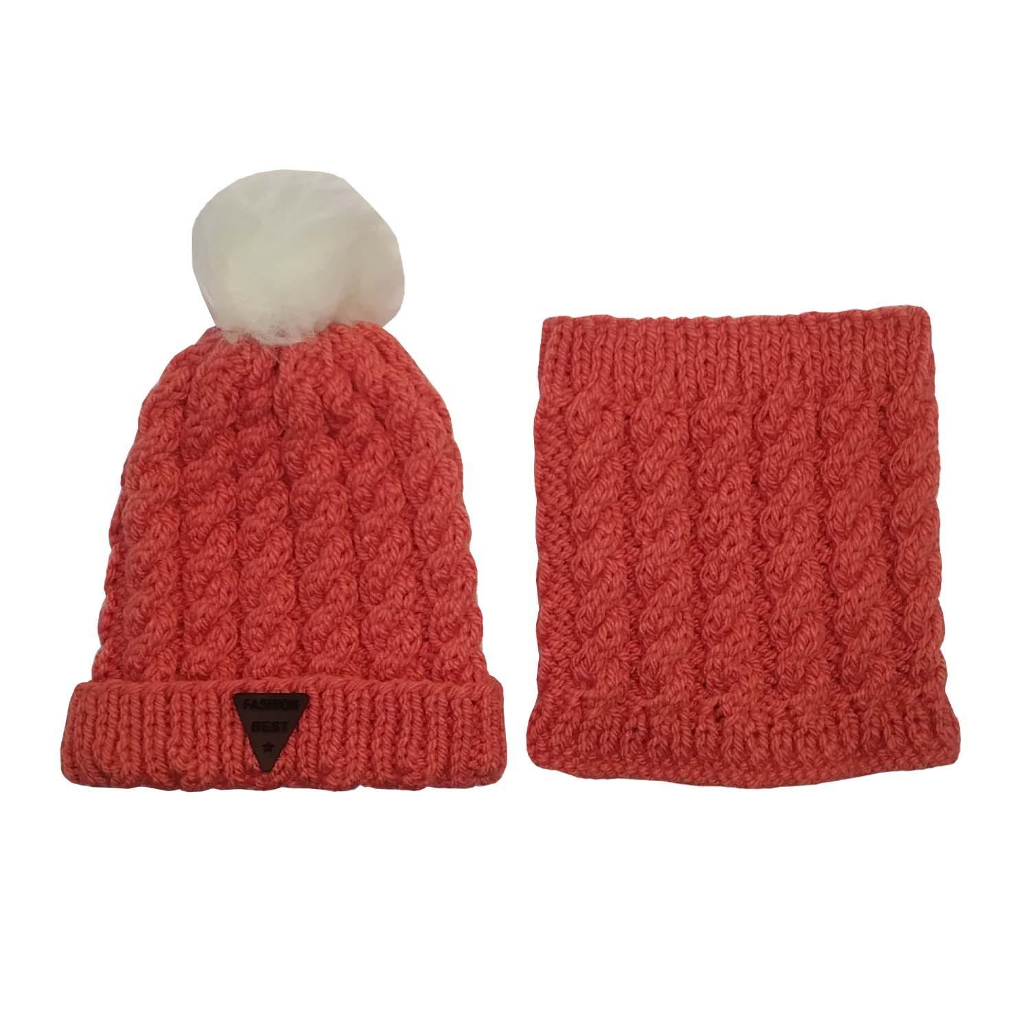 ست کلاه و شال گردن بافتنی بچگانه کد Avin 04