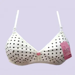 سوتین دخترانه مدل خالدار رنگ سفید