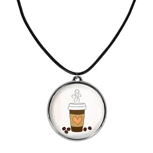 گردنبند خندالو مدل قهوه Coffee کد 2200422001