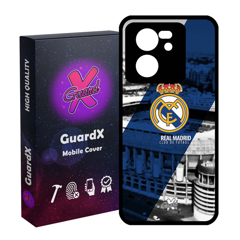 کاور گارد ایکس طرح Real Madrid مدل Glass10054 مناسب برای گوشی موبایل شیائومی 13T/13T Pro/Redmi K60 Ultra