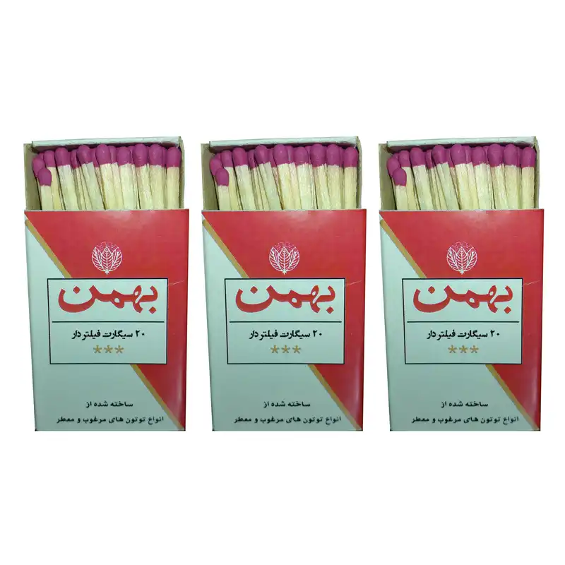 کبریت مدل بهمن بسته 3 عددی