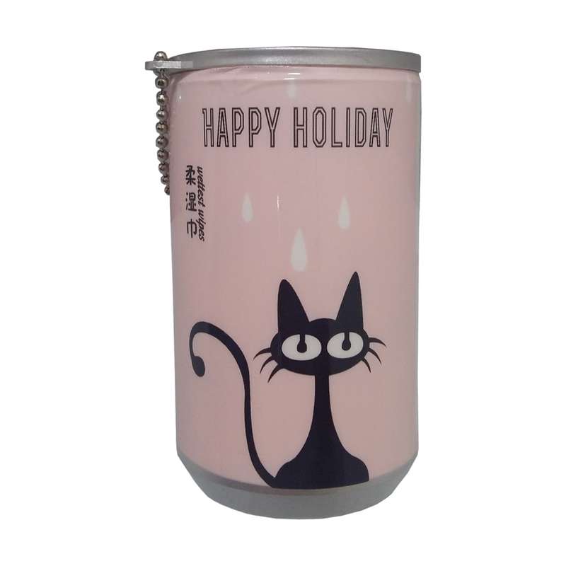 دستمال مرطوب هپی هالیدی مدل Cat Can کد 6096 بسته 30 عددی