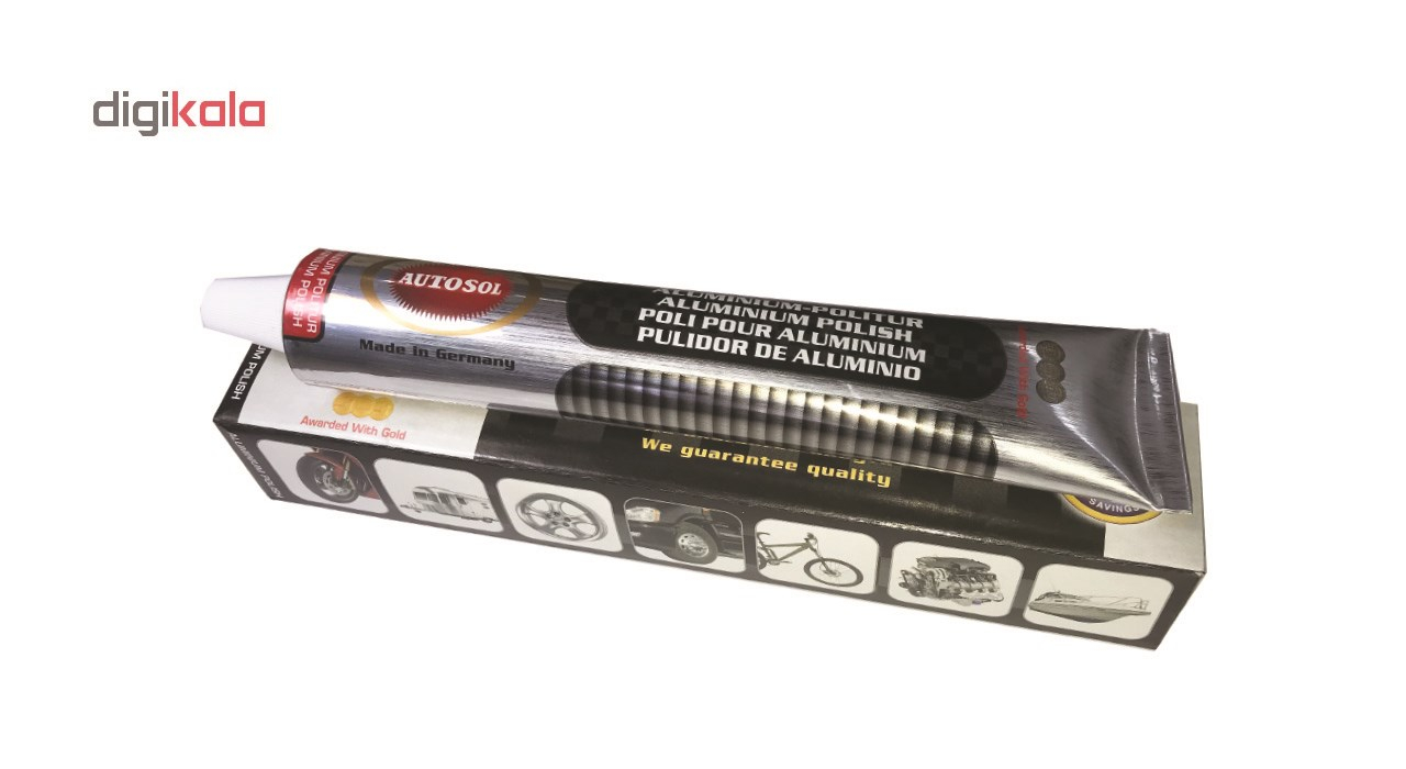 خمیر پولیش و براق کننده و تمیز کننده سطوح آلومینیوم اتوسل مدل Aluminium Polish حجم 75میلی لیتر