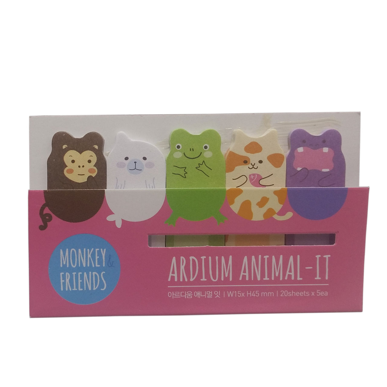 کاغذ چسب دار  یادداشت مدل Monkey and Friends بسته 5 عددی