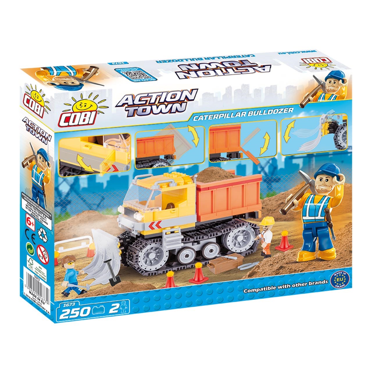 ساختنی کوبی مدل Action Town - Caterpillar Bulldozer -