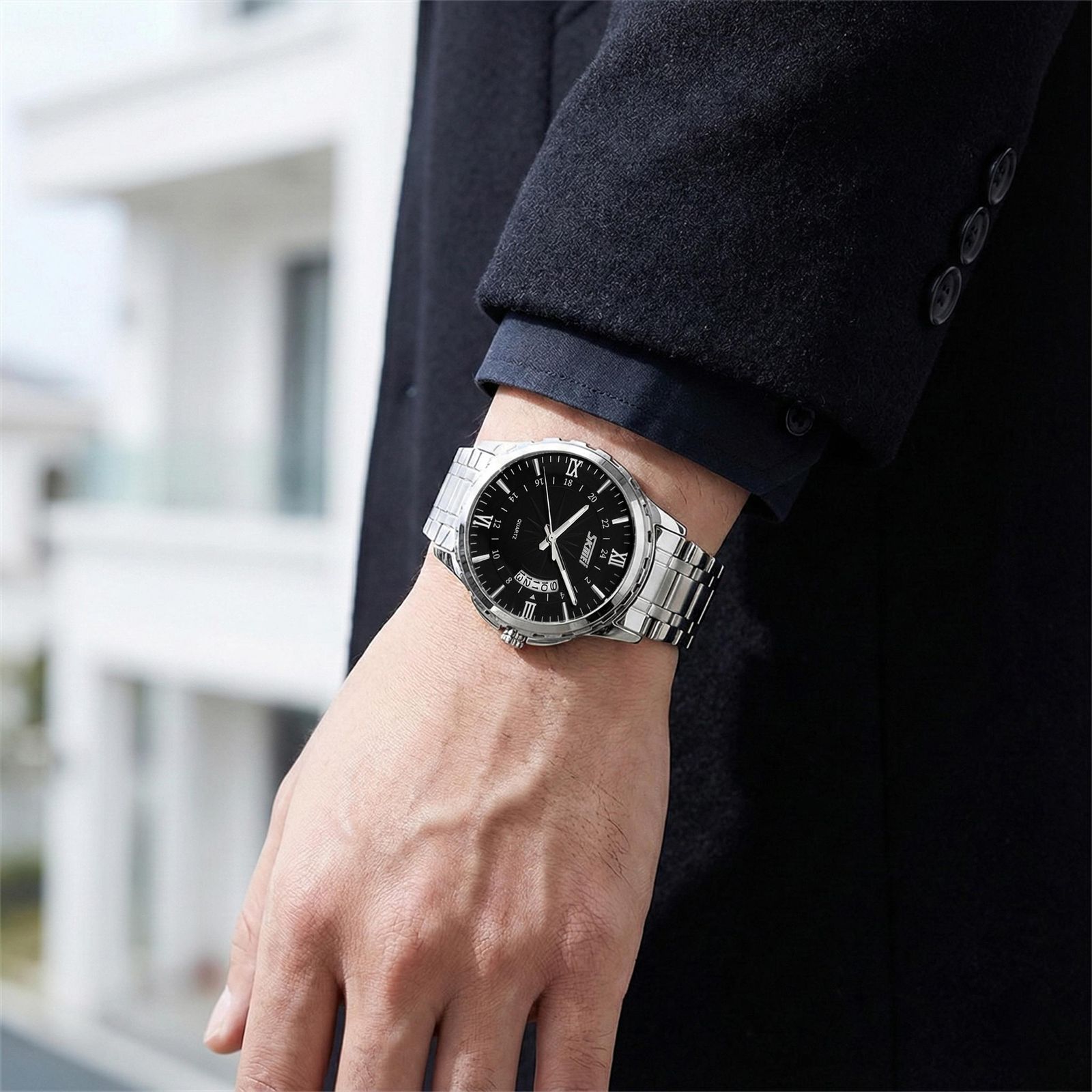 ساعت مچی عقربه‌ای مردانه اسکمی مدل 9069SLBLC -  - 2