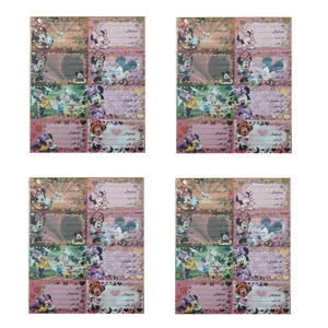برچسب مدل نام طرح میکی موس دختر کد 007 بسته 4 عددی 