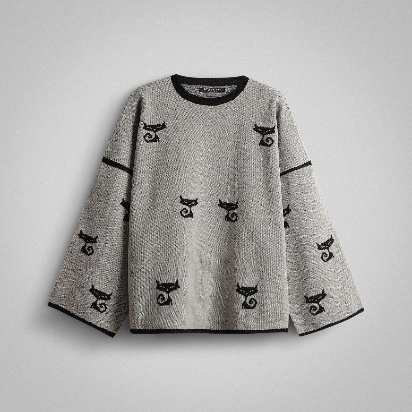 پلیور یقه گرد زنانه سون پون مدل w203 -  - 2