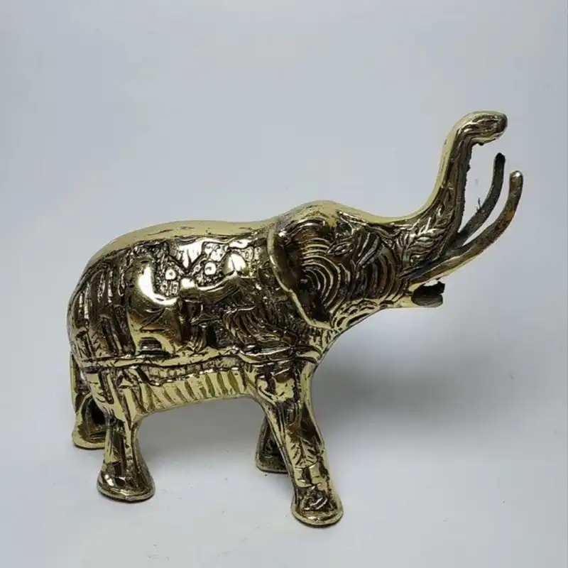 دکوری برنجی مدل فیل حجری