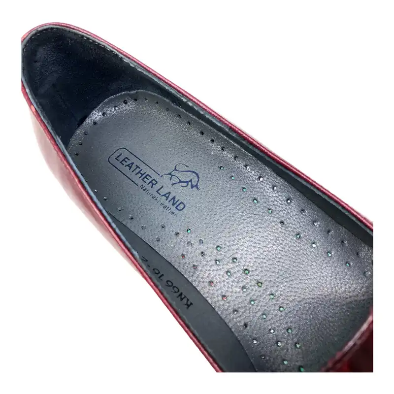 کفش زنانه سرزمین چرم مدل 1714 رنگ زرشکی