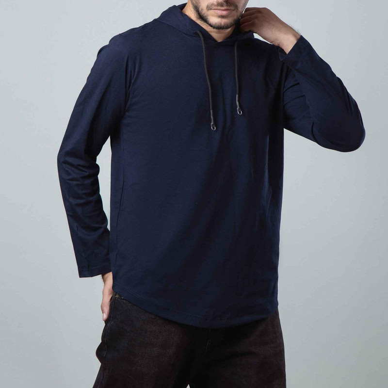 تی شرت کلاه دار  آستین بلند مردانه باینت